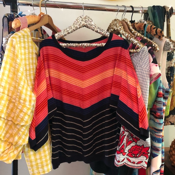 Talbots striped colorful lightweight sweater M - Picture 4 of 4